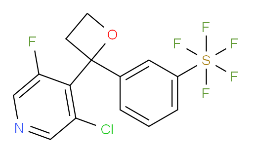 3-(2-(3-chloro-5-fluoropyridin-4-yl)oxetan-2-yl)(pentafluoromercapto)benzene