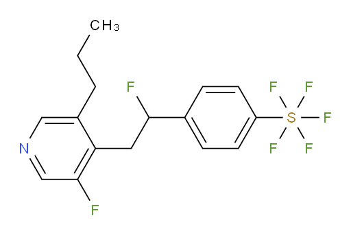 4-(1-fluoro-2-(3-fluoro-5-propylpyridin-4-yl)ethyl)(pentafluoromercapto)benzene