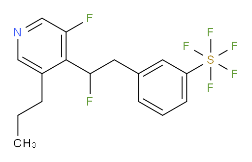 3-(2-fluoro-2-(3-fluoro-5-propylpyridin-4-yl)ethyl)(pentafluoromercapto)benzene