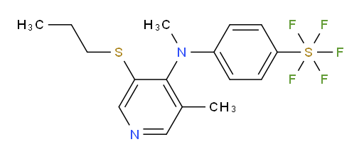 4-(methyl(3-methyl-5-(propylthio)pyridin-4-yl)amino)(pentafluoromercapto)benzene