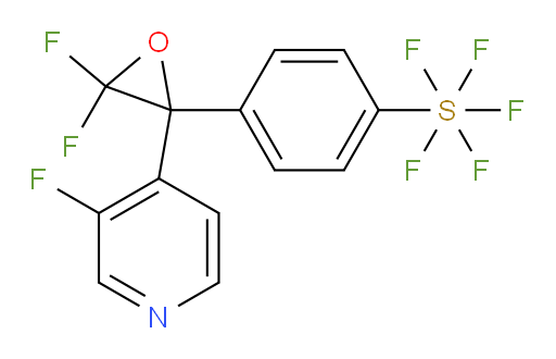 4-(3,3-difluoro-2-(3-fluoropyridin-4-yl)oxiran-2-yl)(pentafluoromercapto)benzene