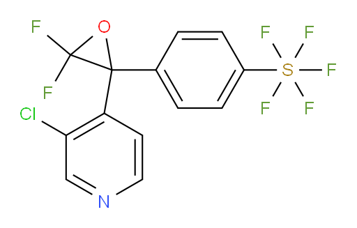 4-(2-(3-chloropyridin-4-yl)-3,3-difluorooxiran-2-yl)(pentafluoromercapto)benzene