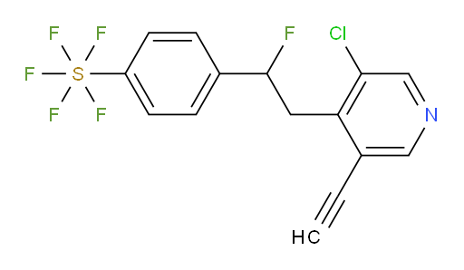 4-(2-(3-chloro-5-ethynylpyridin-4-yl)-1-fluoroethyl)(pentafluoromercapto)benzene