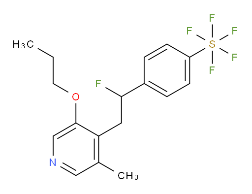 4-(1-fluoro-2-(3-methyl-5-propoxypyridin-4-yl)ethyl)(pentafluoromercapto)benzene