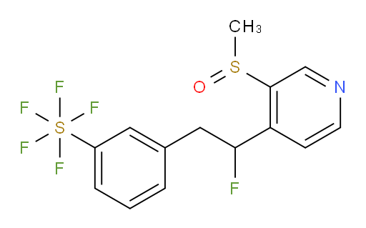 3-(2-fluoro-2-(3-(methylsulfinyl)pyridin-4-yl)ethyl)(pentafluoromercapto)benzene