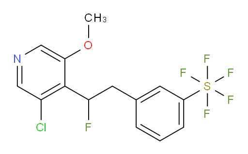 3-(2-(3-chloro-5-methoxypyridin-4-yl)-2-fluoroethyl)(pentafluoromercapto)benzene