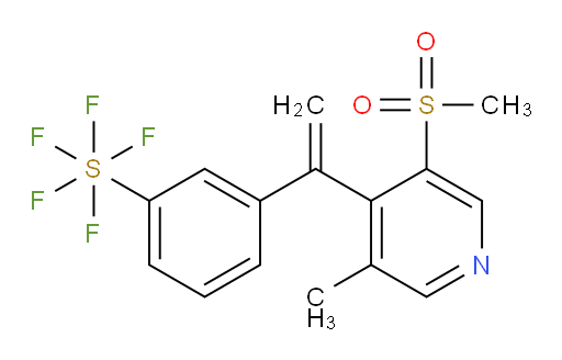 3-(1-(3-methyl-5-(methylsulfonyl)pyridin-4-yl)vinyl)(pentafluoromercapto)benzene