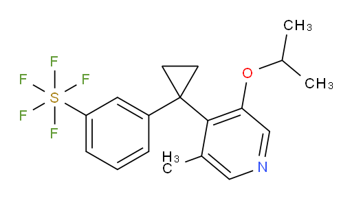 3-(1-(3-isopropoxy-5-methylpyridin-4-yl)cyclopropyl)(pentafluoromercapto)benzene