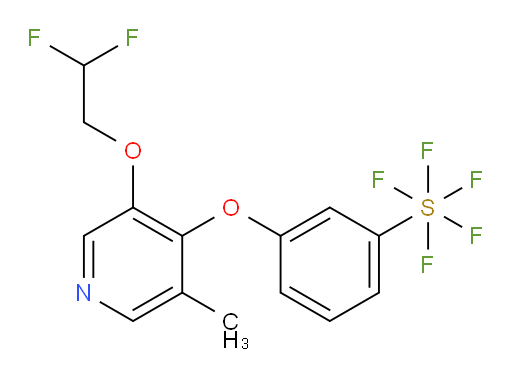 3-((3-(2,2-difluoroethoxy)-5-methylpyridin-4-yl)oxy)(pentafluoromercapto)benzene