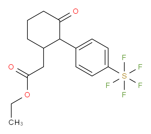 [rel-4-[(1R,2S)-2-(2-Ethoxy-2-oxoethyl)-6-oxocyclohexyl]phenyl]sulfur pentafluoride