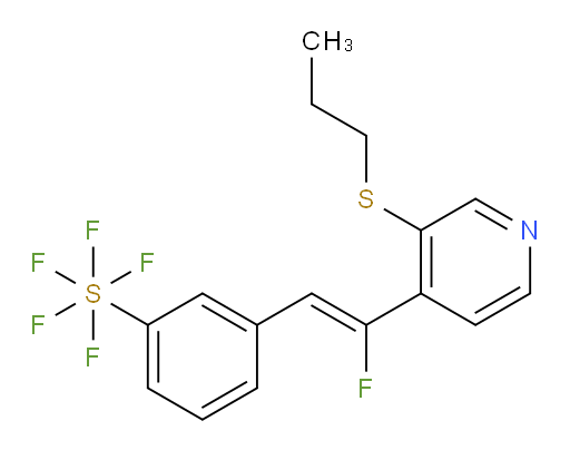 (Z)-3-(2-fluoro-2-(3-(propylthio)pyridin-4-yl)vinyl)(pentafluoromercapto)benzene