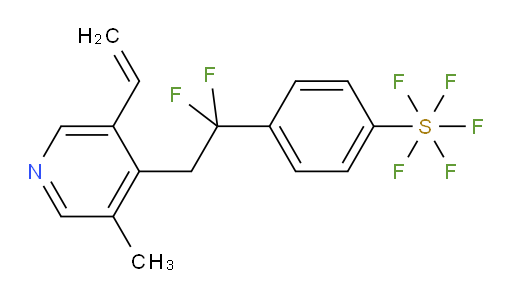 4-(1,1-difluoro-2-(3-methyl-5-vinylpyridin-4-yl)ethyl)(pentafluoromercapto)benzene