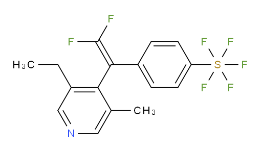 4-(1-(3-ethyl-5-methylpyridin-4-yl)-2,2-difluorovinyl)(pentafluoromercapto)benzene
