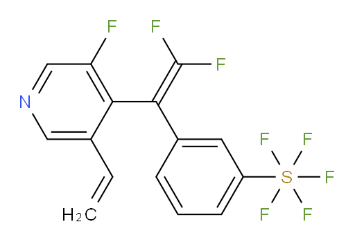 3-(2,2-difluoro-1-(3-fluoro-5-vinylpyridin-4-yl)vinyl)(pentafluoromercapto)benzene