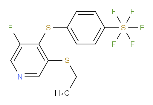 4-((3-(ethylthio)-5-fluoropyridin-4-yl)thio)(pentafluoromercapto)benzene