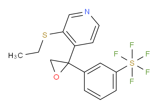 3-(2-(3-(ethylthio)pyridin-4-yl)oxiran-2-yl)(pentafluoromercapto)benzene