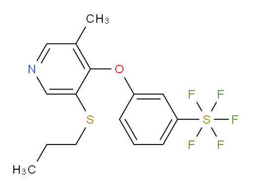 3-((3-methyl-5-(propylthio)pyridin-4-yl)oxy)(pentafluoromercapto)benzene