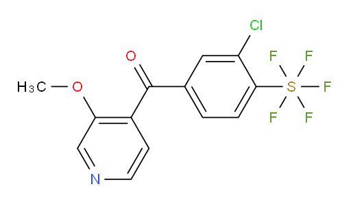 (3-chloro-4-(pentafluoromercapto)phenyl)(3-methoxypyridin-4-yl)methanone