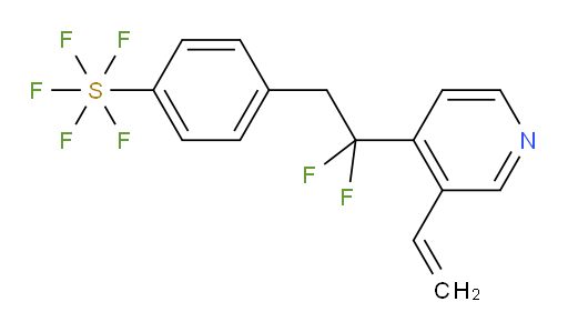 4-(2,2-difluoro-2-(3-vinylpyridin-4-yl)ethyl)(pentafluoromercapto)benzene