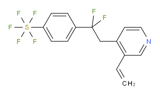4-(1,1-difluoro-2-(3-vinylpyridin-4-yl)ethyl)(pentafluoromercapto)benzene
