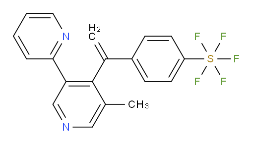 4-(1-(5'-methyl-[2,3'-bipyridin]-4'-yl)vinyl)(pentafluoromercapto)benzene