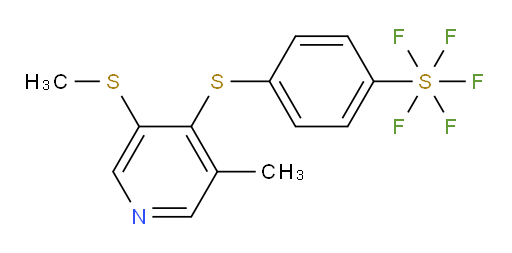 4-((3-methyl-5-(methylthio)pyridin-4-yl)thio)(pentafluoromercapto)benzene