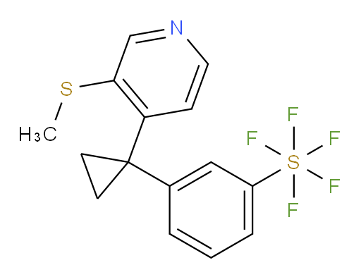 3-(1-(3-(methylthio)pyridin-4-yl)cyclopropyl)(pentafluoromercapto)benzene