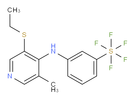 3-((3-(ethylthio)-5-methylpyridin-4-yl)amino)(pentafluoromercapto)benzene