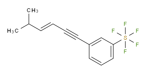 (E)-3-(5-methylhex-3-en-1-yn-1-yl)(pentafluoromercapto)benzene