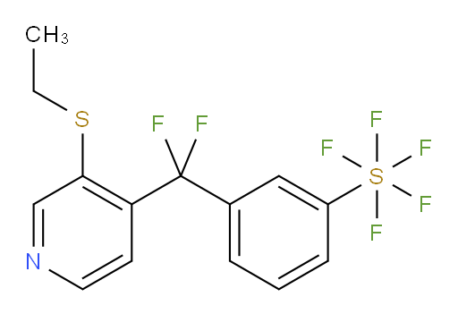 3-((3-(ethylthio)pyridin-4-yl)difluoromethyl)(pentafluoromercapto)benzene