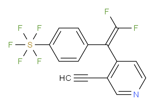 4-(1-(3-ethynylpyridin-4-yl)-2,2-difluorovinyl)(pentafluoromercapto)benzene