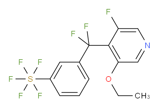 3-((3-ethoxy-5-fluoropyridin-4-yl)difluoromethyl)(pentafluoromercapto)benzene