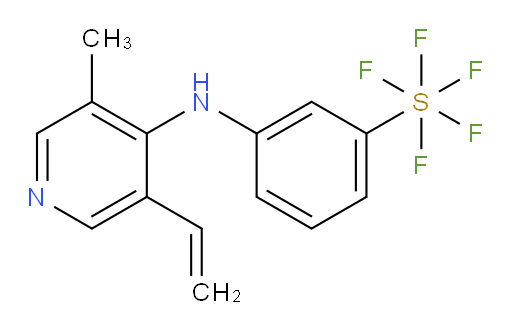 3-((3-methyl-5-vinylpyridin-4-yl)amino)(pentafluoromercapto)benzene