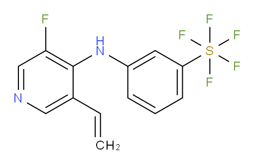 3-((3-fluoro-5-vinylpyridin-4-yl)amino)(pentafluoromercapto)benzene