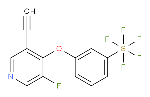 3-((3-ethynyl-5-fluoropyridin-4-yl)oxy)(pentafluoromercapto)benzene