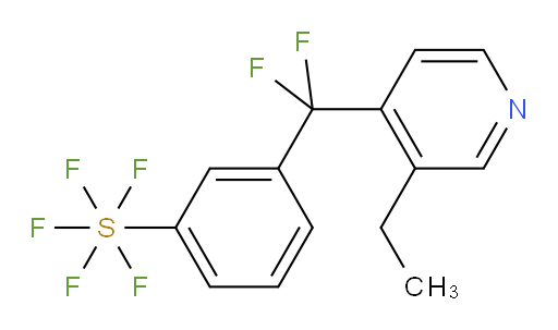 3-((3-ethylpyridin-4-yl)difluoromethyl)(pentafluoromercapto)benzene