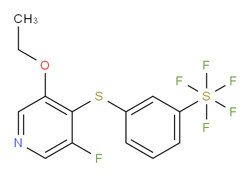 3-((3-ethoxy-5-fluoropyridin-4-yl)thio)(pentafluoromercapto)benzene