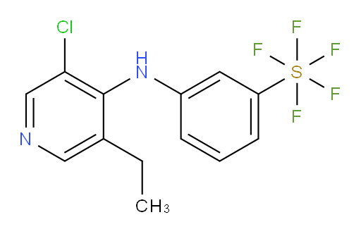3-((3-chloro-5-ethylpyridin-4-yl)amino)(pentafluoromercapto)benzene