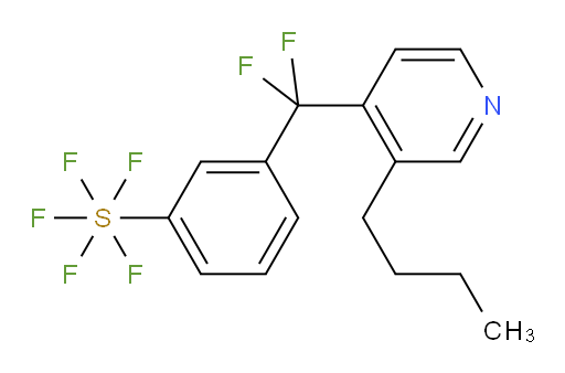 3-((3-butylpyridin-4-yl)difluoromethyl)(pentafluoromercapto)benzene