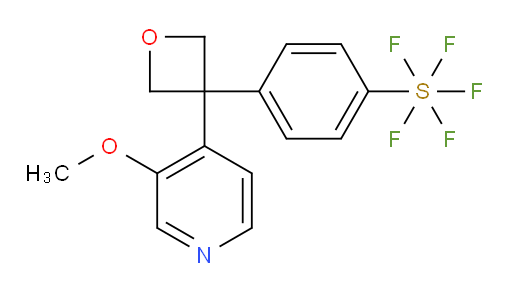 4-(3-(3-methoxypyridin-4-yl)oxetan-3-yl)(pentafluoromercapto)benzene