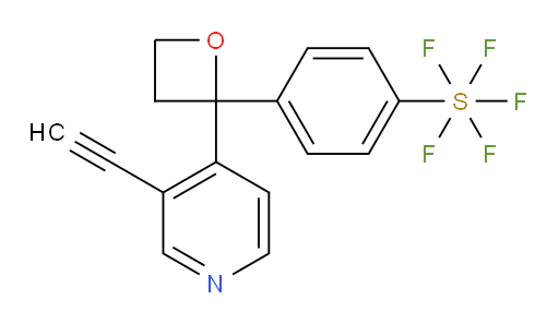4-(2-(3-ethynylpyridin-4-yl)oxetan-2-yl)(pentafluoromercapto)benzene