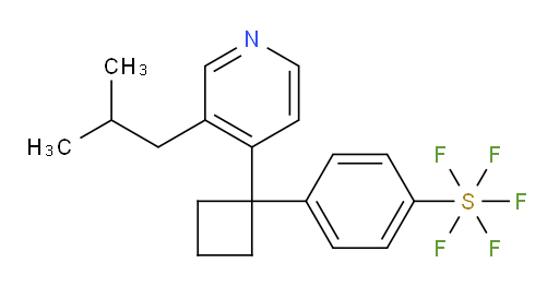 4-(1-(3-isobutylpyridin-4-yl)cyclobutyl)(pentafluoromercapto)benzene