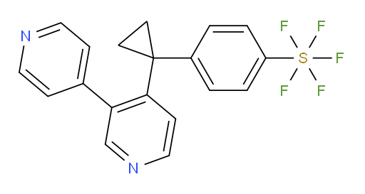4-(1-([3,4'-bipyridin]-4-yl)cyclopropyl)(pentafluoromercapto)benzene