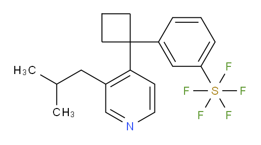 3-(1-(3-isobutylpyridin-4-yl)cyclobutyl)(pentafluoromercapto)benzene