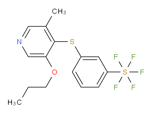 3-((3-methyl-5-propoxypyridin-4-yl)thio)(pentafluoromercapto)benzene