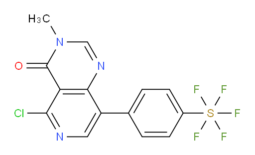5-chloro-8-(4-(pentafluoromercapto)phenyl)-3-methylpyrido[4,3-d]pyrimidin-4(3H)-one