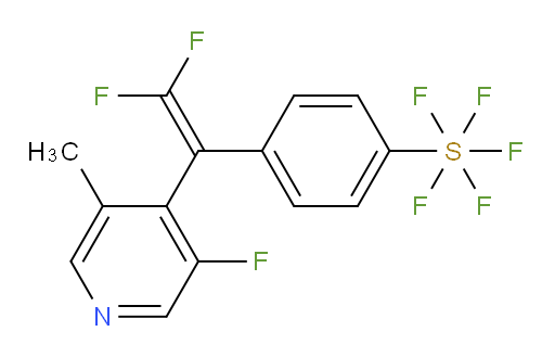 4-(2,2-difluoro-1-(3-fluoro-5-methylpyridin-4-yl)vinyl)(pentafluoromercapto)benzene