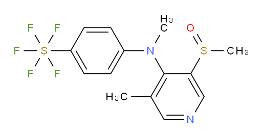 4-(methyl(3-methyl-5-(methylsulfinyl)pyridin-4-yl)amino)(pentafluoromercapto)benzene