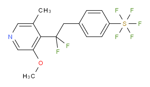 4-(2,2-difluoro-2-(3-methoxy-5-methylpyridin-4-yl)ethyl)(pentafluoromercapto)benzene