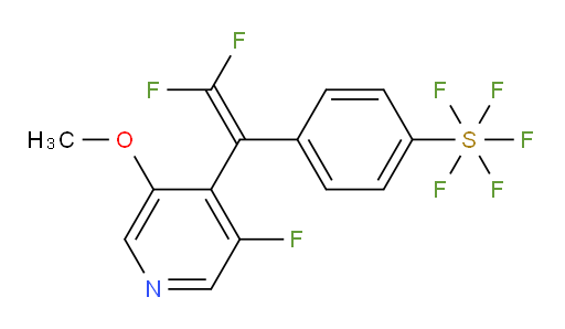 4-(2,2-difluoro-1-(3-fluoro-5-methoxypyridin-4-yl)vinyl)(pentafluoromercapto)benzene